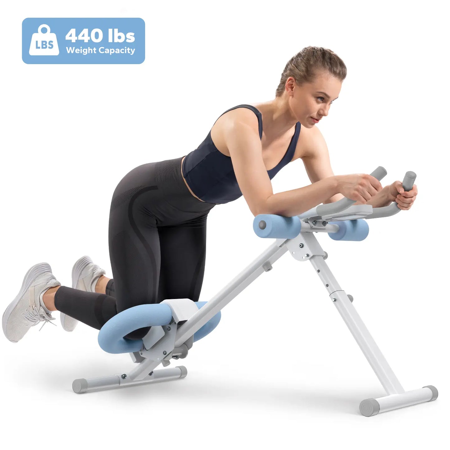 Merach Adjustable Ab Trainer Machine with LCD Monitor, 10-Level Adjustable Resistance, Foldable Ab Exercise Machine for Abs, Arm, Leg, Buttocks Shaper, Core & Ab Trainer at Home Gym for Women Summervibes