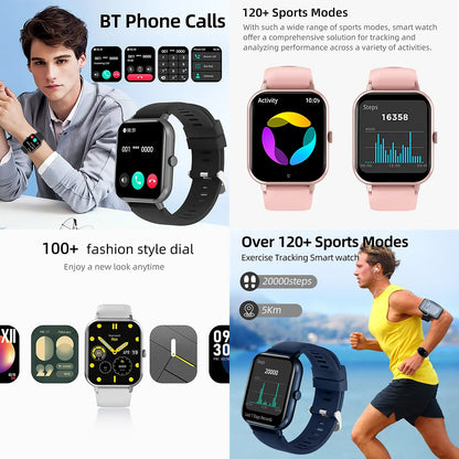 1.83-Inch Touchscreen Wireless Smart Watch, Digital Fitness Watch with Call Function & 100+ Sports Modes, Waterproof Smartwatch #GLOBAL PICKS
