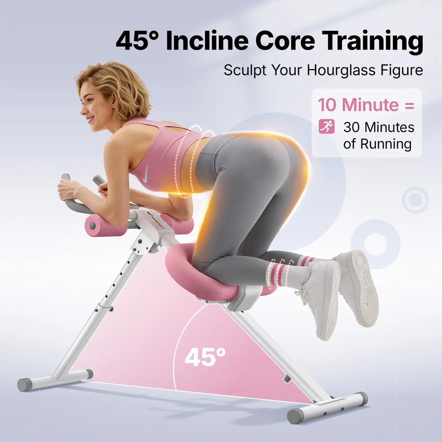 Merach Adjustable Ab Trainer Machine with LCD Monitor, 10-Level Adjustable Resistance, Foldable Ab Exercise Machine for Abs, Arm, Leg, Buttocks Shaper, Core & Ab Trainer at Home Gym for Women Summervibes