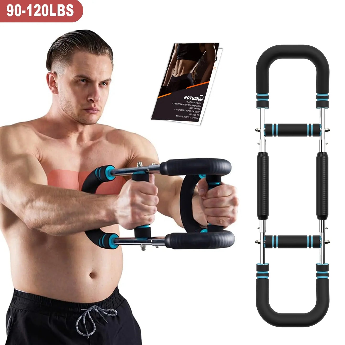 HOTWAVE Arm Trainer, Adjustable Chest Workout Equipment, Arm Trainer for Men, Chest Trainer for Men, Shoulder Muscle Training, Portable Spring Resistance Home Fitness Equipment Summerwins Backtoschool