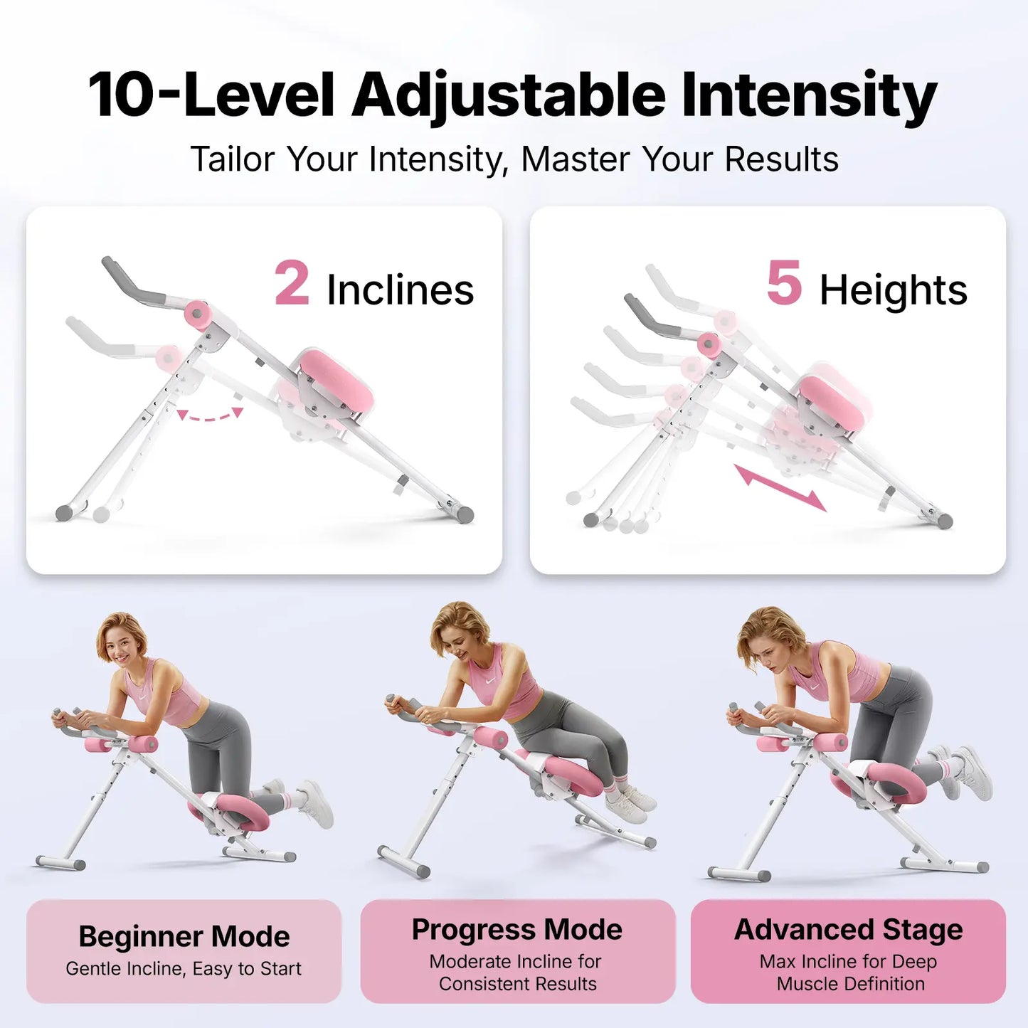 Merach Adjustable Ab Trainer Machine with LCD Monitor, 10-Level Adjustable Resistance, Foldable Ab Exercise Machine for Abs, Arm, Leg, Buttocks Shaper, Core & Ab Trainer at Home Gym for Women Summervibes