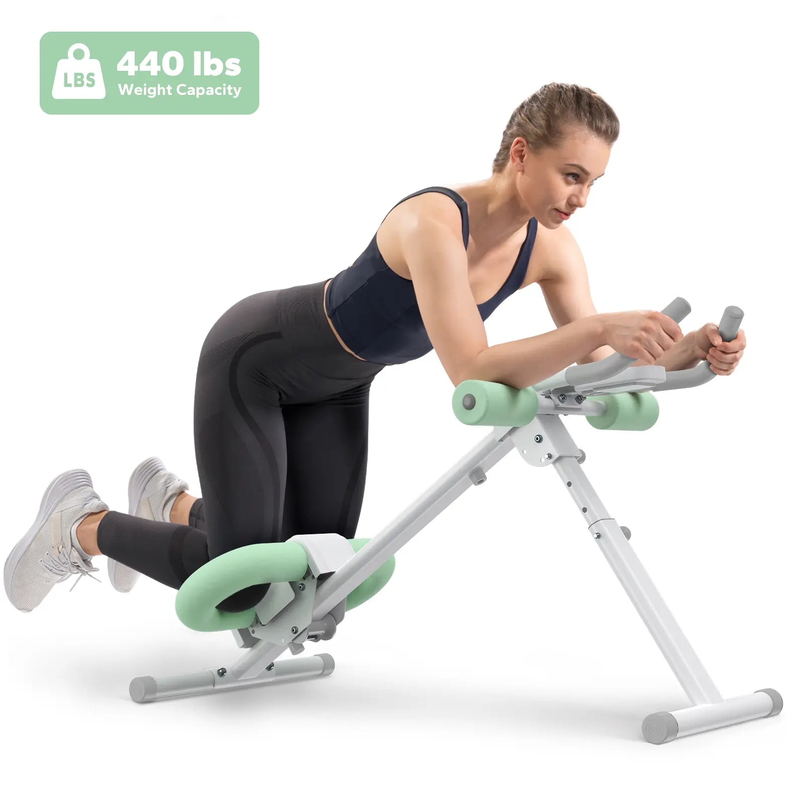 Merach Adjustable Ab Trainer Machine with LCD Monitor, 10-Level Adjustable Resistance, Foldable Ab Exercise Machine for Abs, Arm, Leg, Buttocks Shaper, Core & Ab Trainer at Home Gym for Women Summervibes